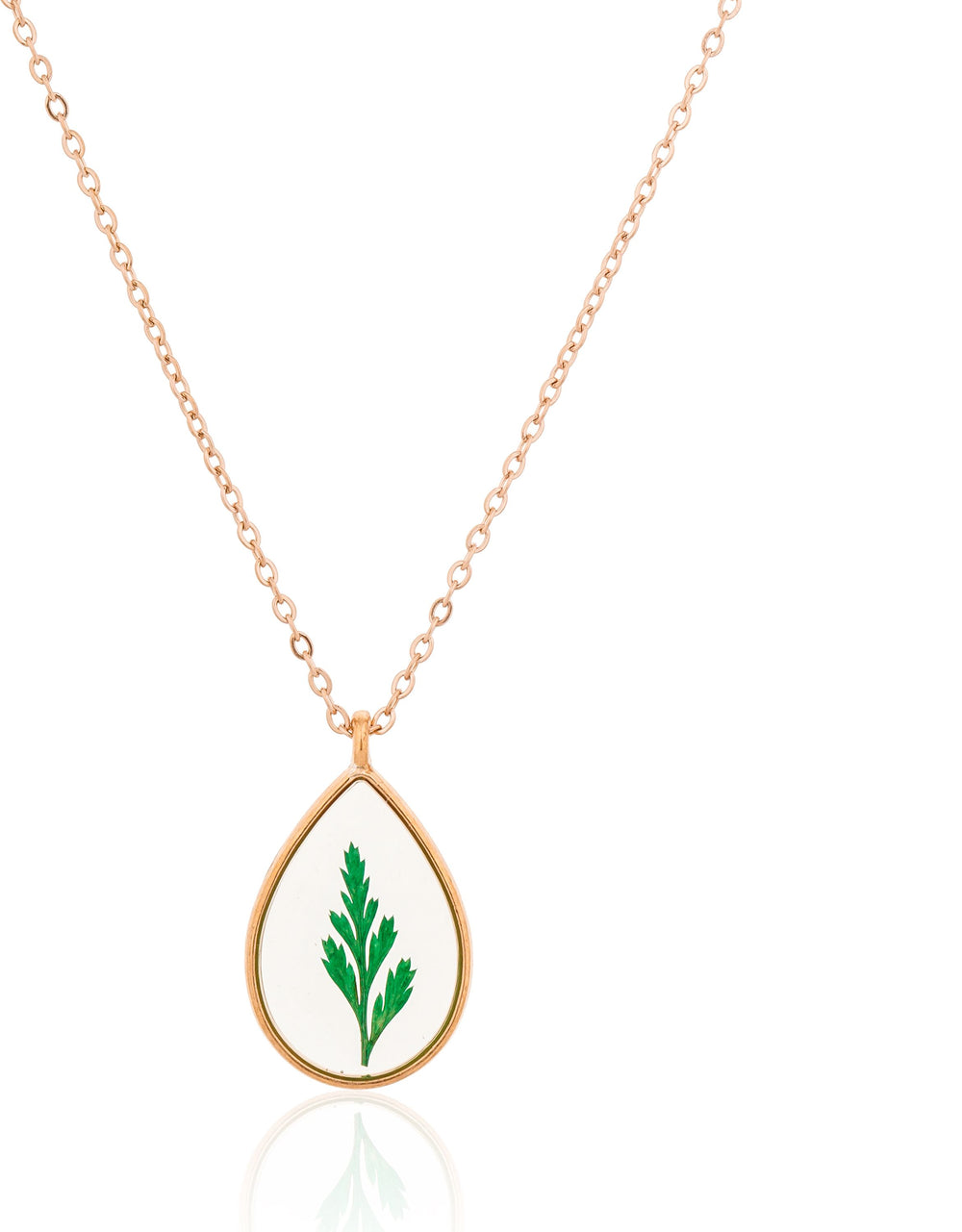 Dried Real Leaf Flower Resin Pendant chain for girls|Anniversary Gift|