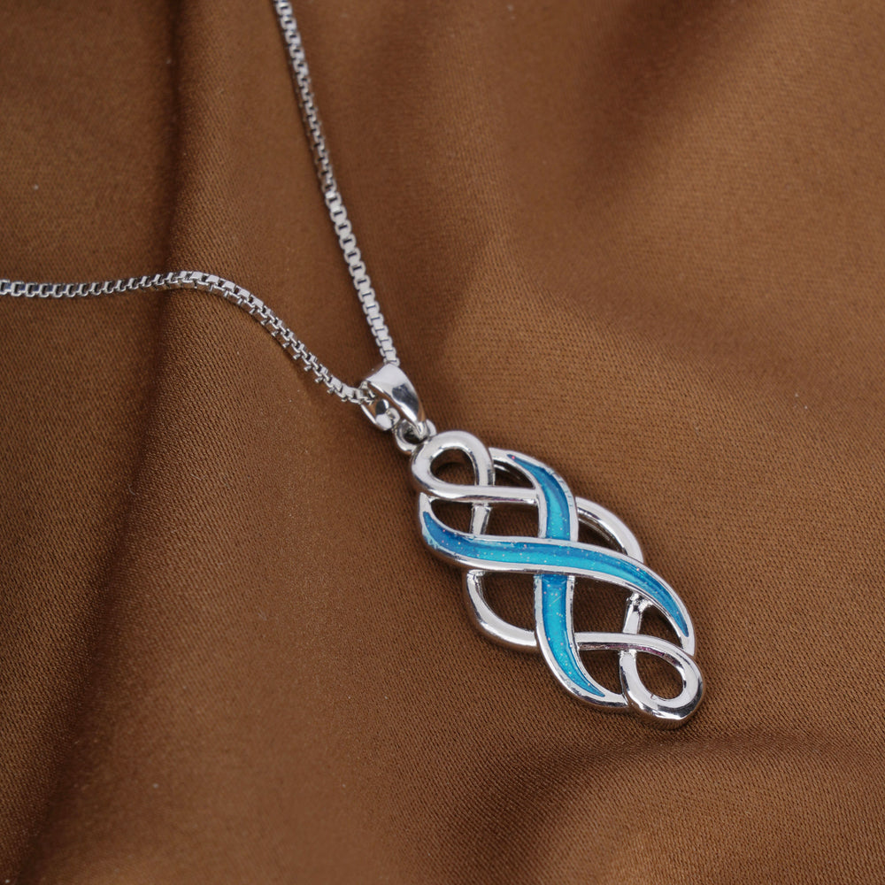 Blue Opal Twist Pendant Chain | Anniversary Gift | Birthday Gift
