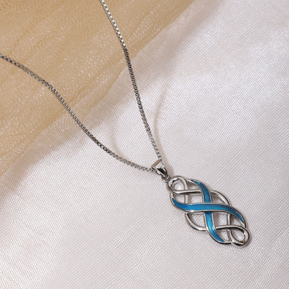 Blue Opal Twist Pendant Chain | Anniversary Gift | Birthday Gift