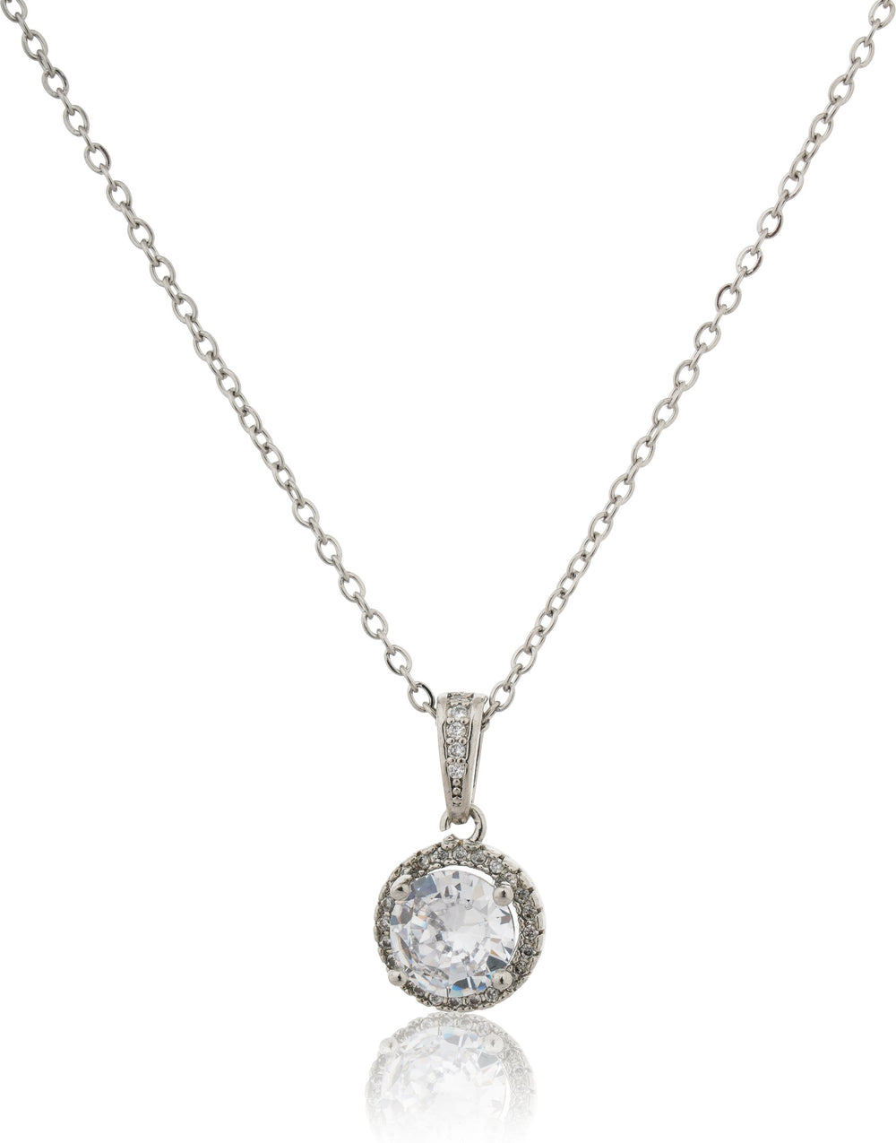 Rose Gold Round Cut Pendant Chain for Girls Women|Birthday & Anniversary Gift|