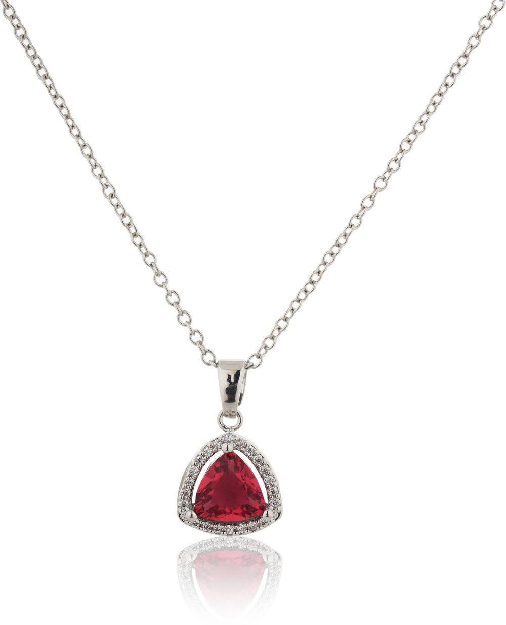 Ruby Cut Pendant Chain for Girls Women|Birthday Anniversary Gift|Anti Tarnish|