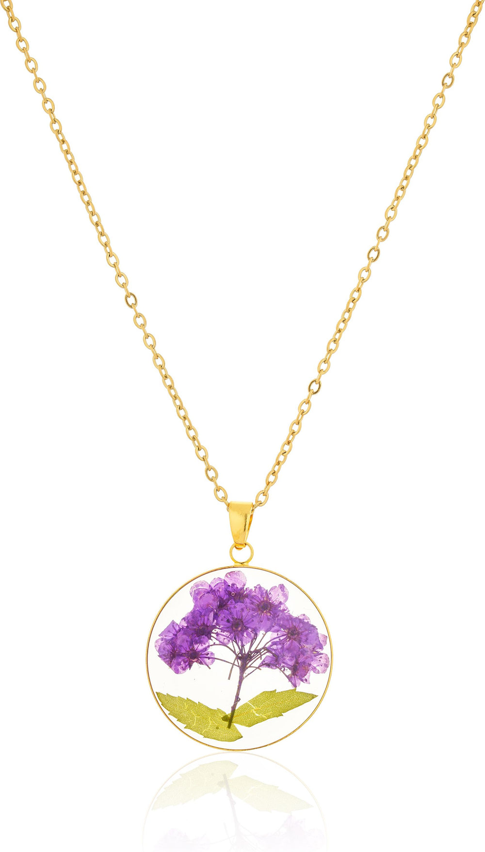 Dried Resin Real Flower Pendant chain for girls | Anniversary Gift | Birthday Gift
