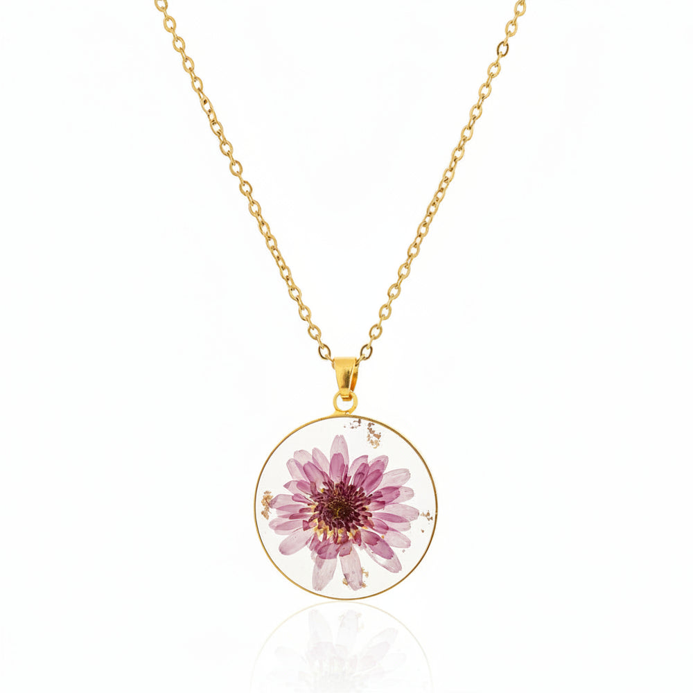 Dried Resin Real Flower Pendant chain for girls | Anniversary Gift | Birthday Gift
