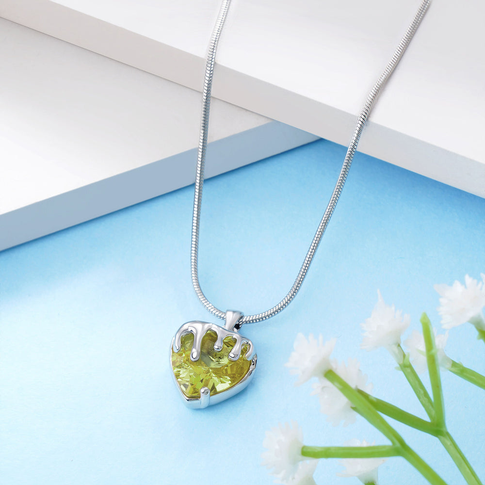 Pink Heart Pendant Chain for Girls|Valentine's day gifts| Stylish Delicate Chain