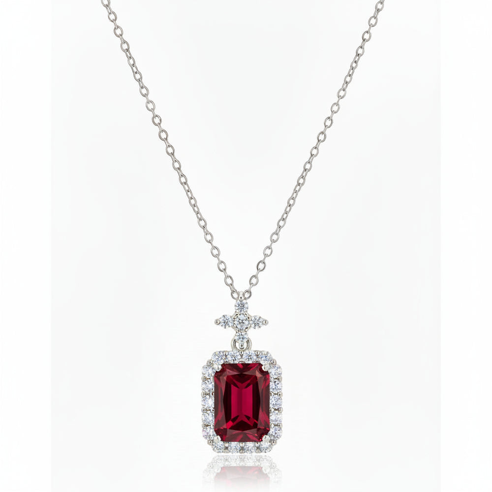 Elegant Red Stone Anti Tarnish Anti Allergic Skin Safe chain girls women