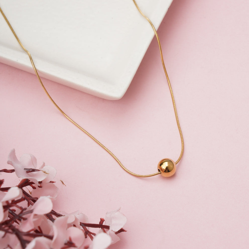 Minimalist Gold Plated Sphere Ball Pendant