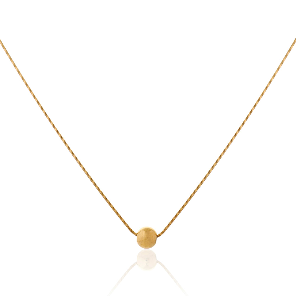 Minimalist Gold Plated Sphere Ball Pendant