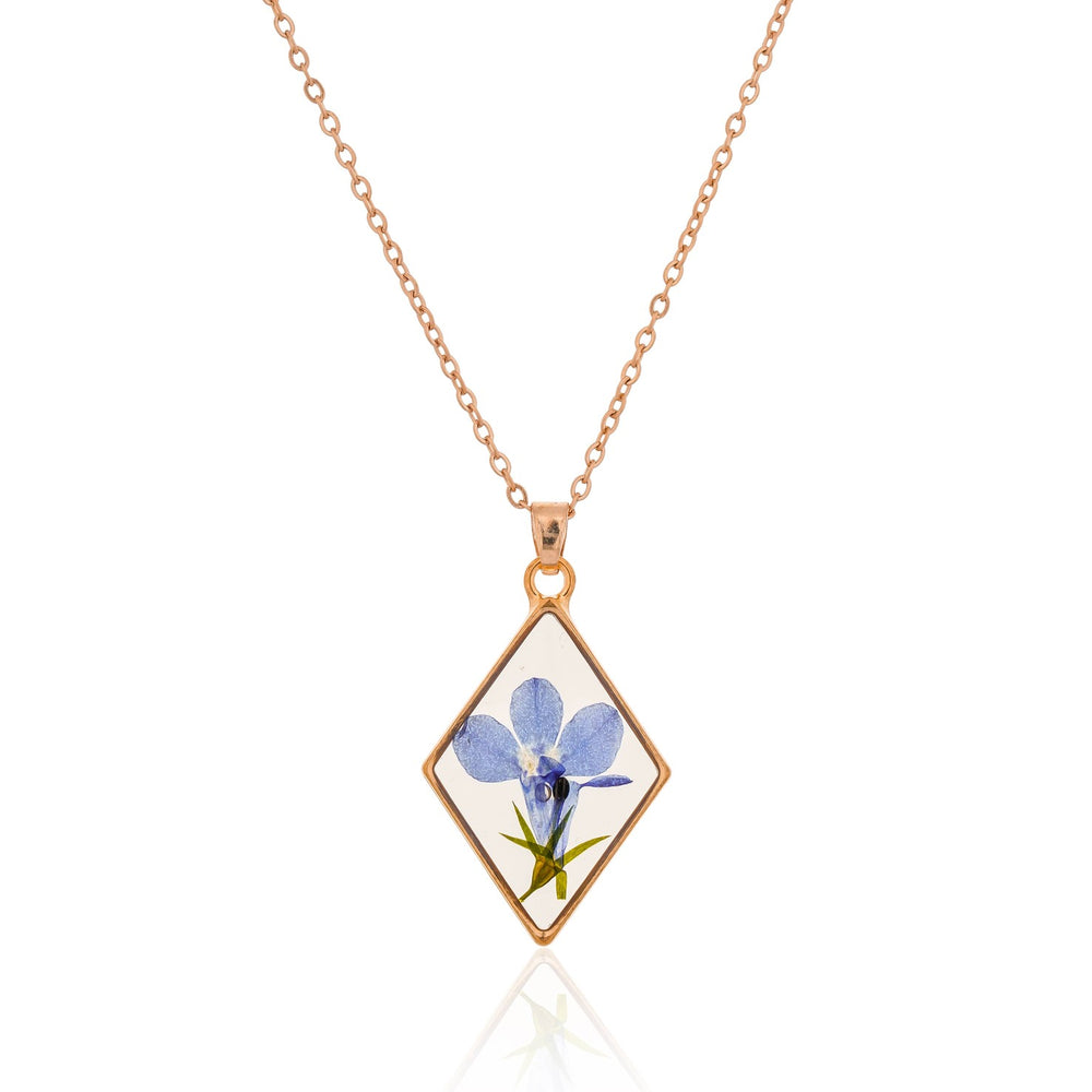 Dried Real Flower Resin Pendant chain for girls | Anniversary Gift