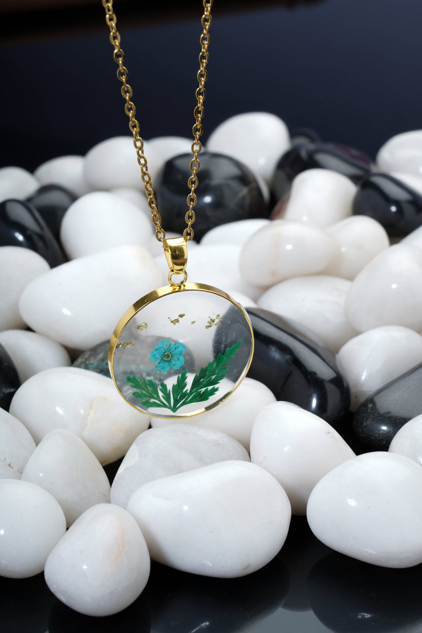 Dried Resin Real Flower Pendant chain for girls | Anniversary Gift | Birthday Gift
