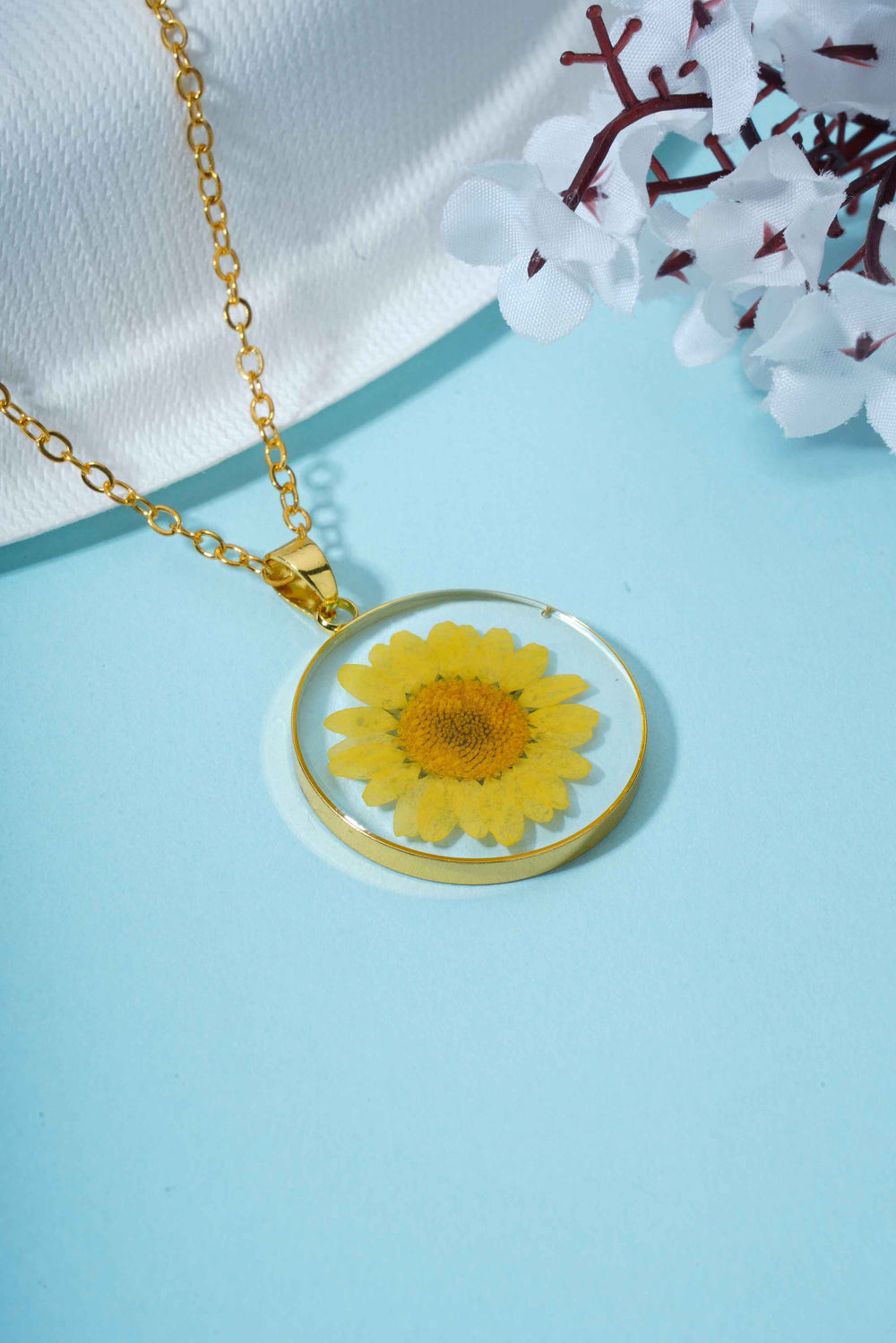 Dried Resin Real Flower Pendant chain for girls | Anniversary Gift | Birthday Gift