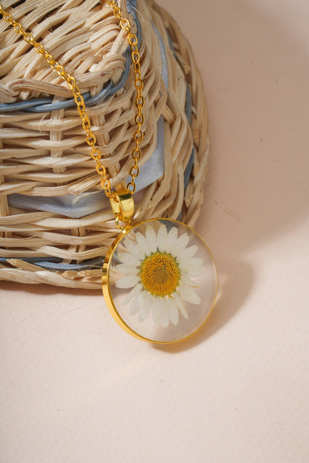 Dried Resin Real Flower Pendant chain for girls | Anniversary Gift | Birthday Gift