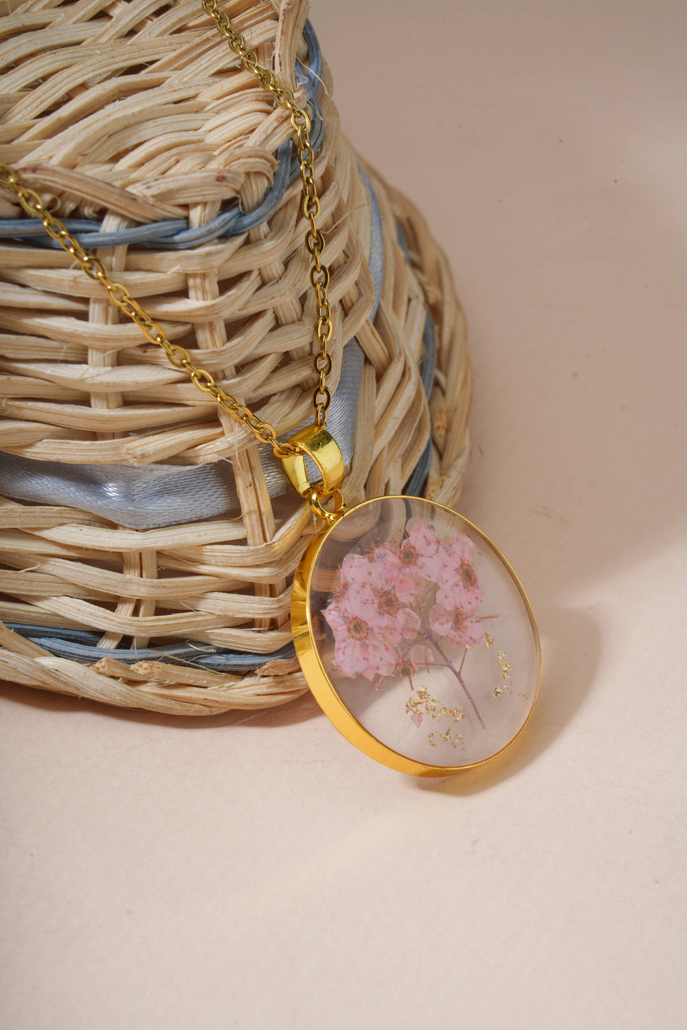 Dried Resin Real Flower Pendant chain for girls | Anniversary Gift | Birthday Gift