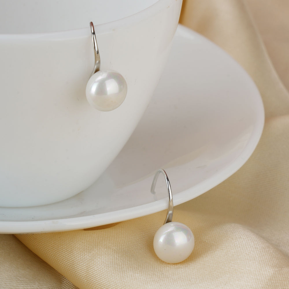 Water Pearl Drop Dangle Stud Earrings|Gift for Girlfriend|Gift for Women Girls|