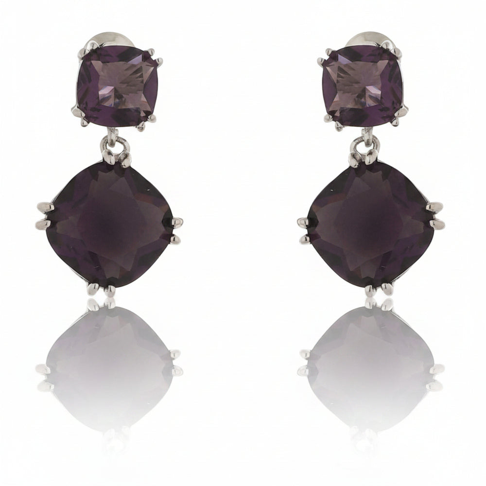 Purple Sleek Dangle Stud Earrings|Gifts for Girlfriend|Gift for Women & Girls|
