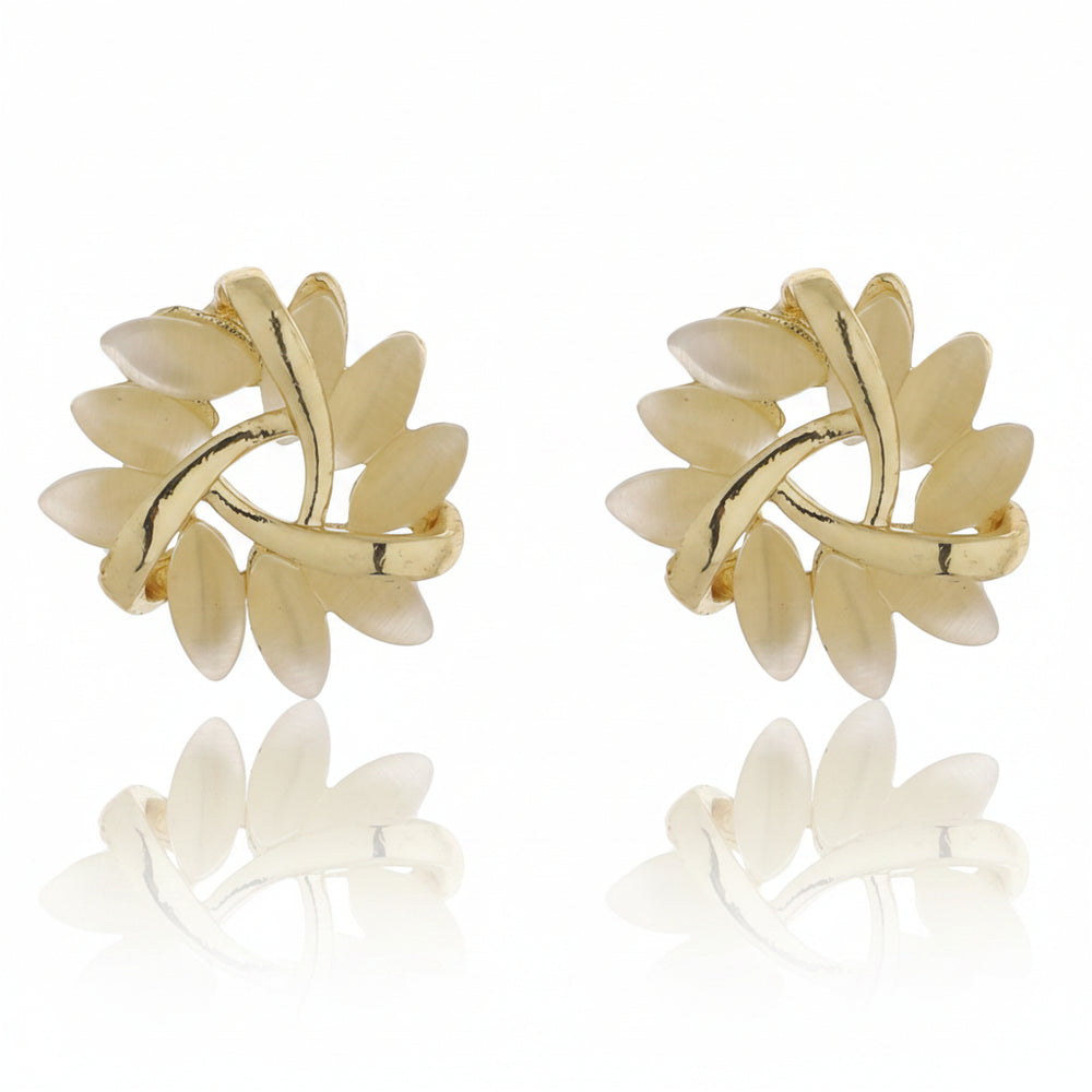 Gold Flower Stud Earrings|Gifts for Girlfriend|Gift for Women & Girls|