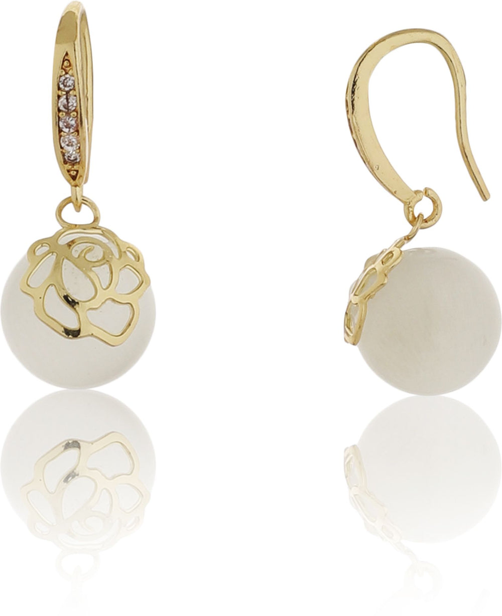 Gold Pearl Stud Earrings|Gifts for Girlfriend|Gift for Women & Girls|