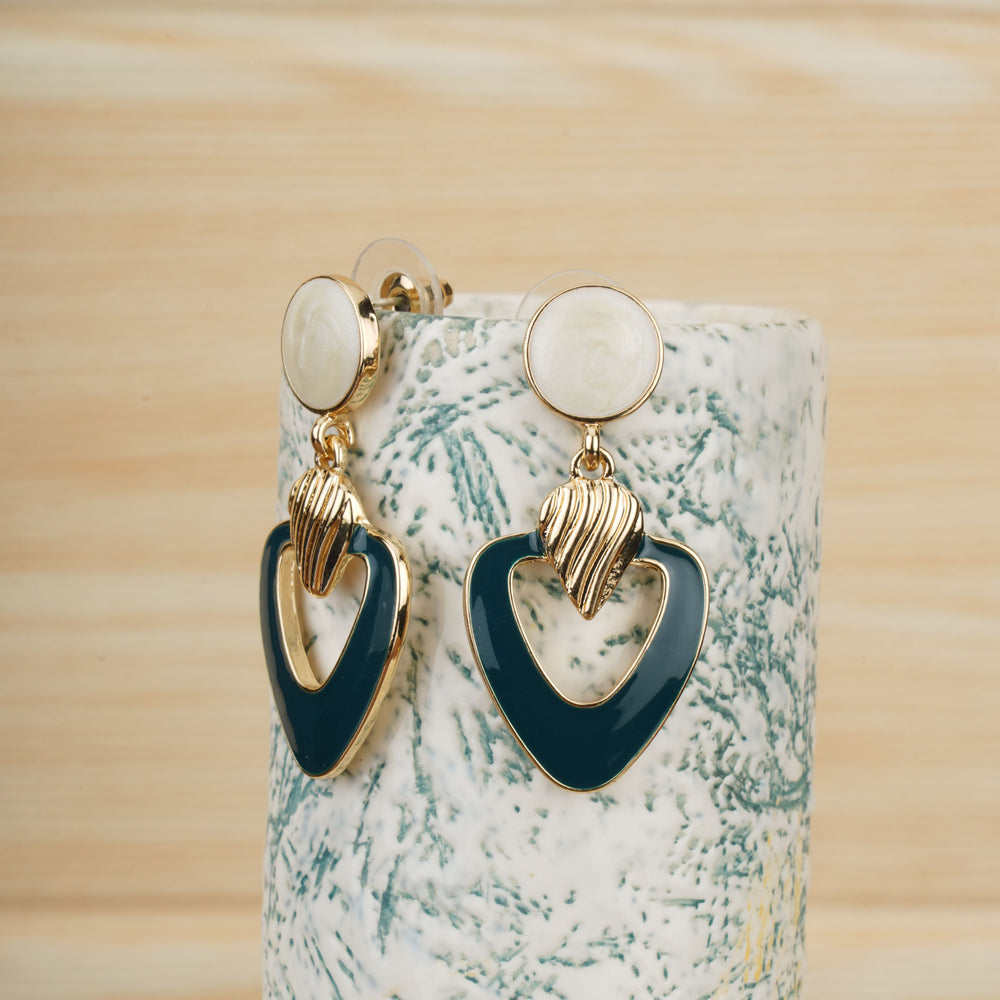 Korean Green Elegant Stud Earrings|Gifts for Girlfriend|Gift for Women & Girls|