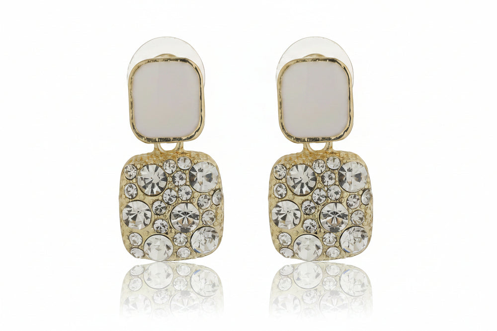 Square Cut Stud Earrings|Gifts for Girlfriend|Gift for Women & Girls|