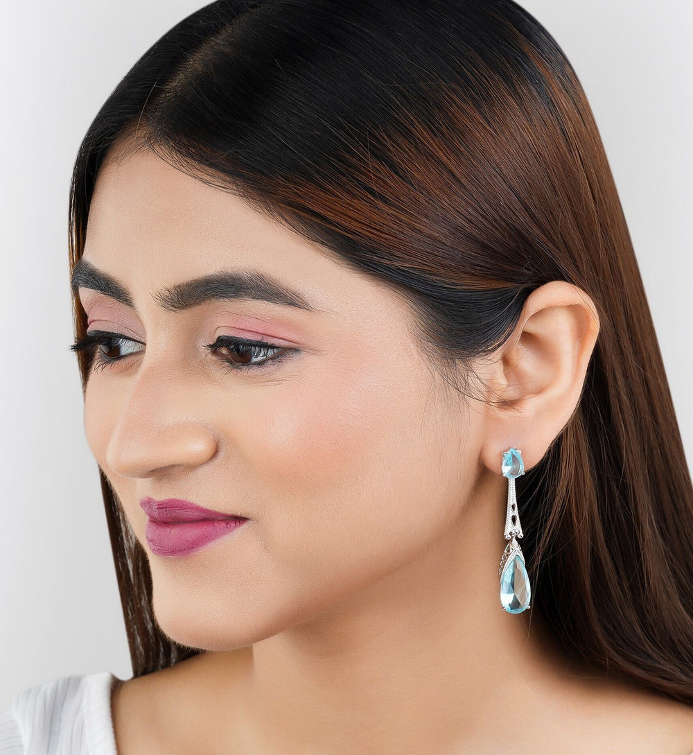 Sapphire Crystal Water Drop Earrings|Gifts for Girlfriend|Gift for Women Girls|