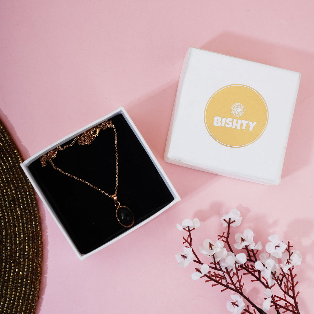 Ivory Opal Pendant Chain for Girls Women|Rose Gold Plated|Anniversary Gift|