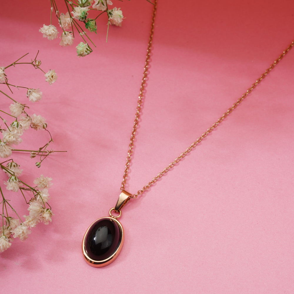 Ivory Opal Pendant Chain for Girls Women|Rose Gold Plated|Anniversary Gift|