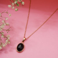 Ivory Opal Pendant Chain for Girls Women|Rose Gold Plated|Anniversary Gift|