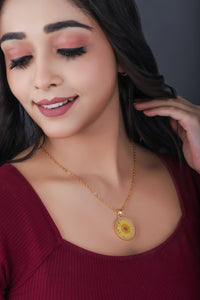 Dried Resin Real Flower Pendant chain for girls | Anniversary Gift | Birthday Gift