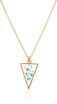 Dried Blue hydrangeas Real Flower Pendant chain for girls|Anniversary Gift|