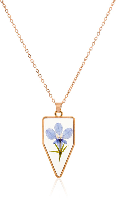 Dried Lavender Real Flower Resin Pendant chain for girls - Second Image
