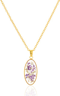 Dried hydrangeas Real Flower Resin Pendant chain for girls