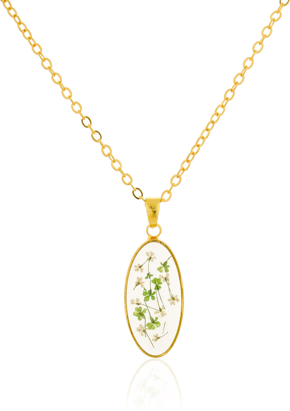 Dried hydrangeas Real Flower Resin Pendant chain for girls