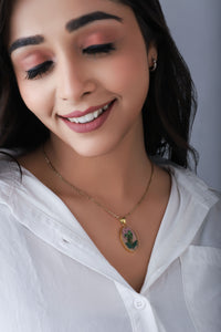 Dried Real Flower Resin Floral Pendant chain for girls