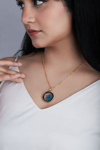 Dried Red Cardinal Real Flower Resin Pendant chain for girls|Anniversary Gift|