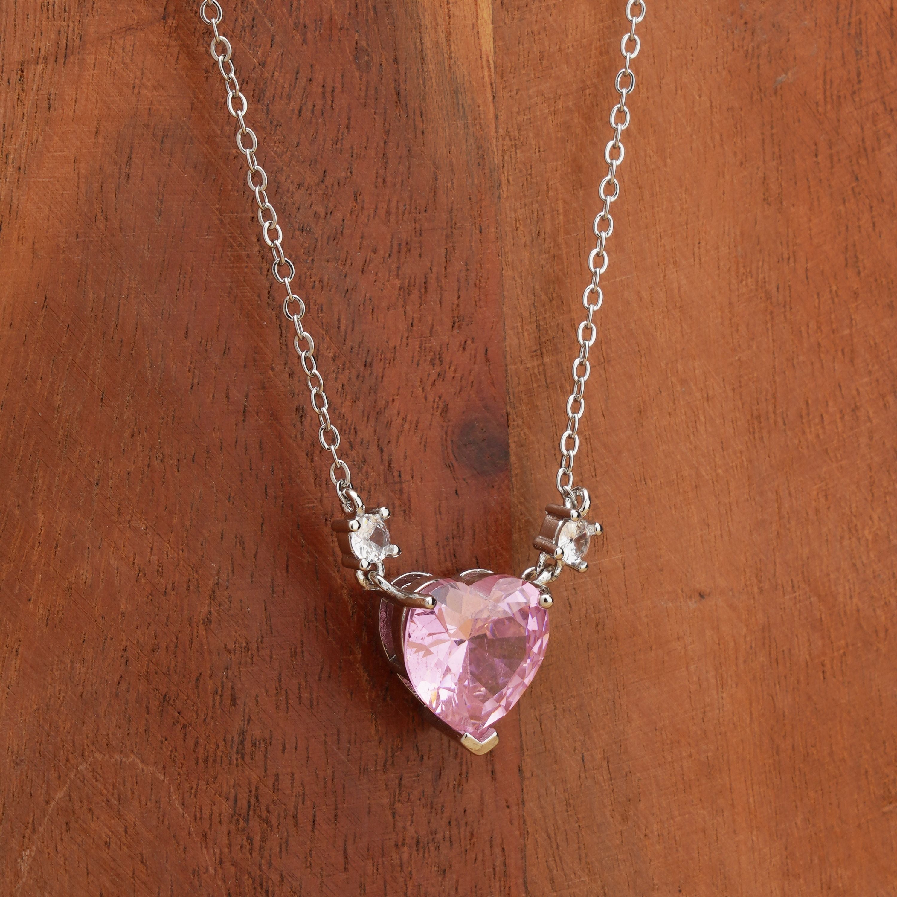 Trendy Silver Heart pendant chain for girls | Birthday Gift | Skin Safe