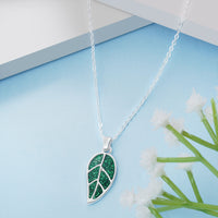 Green Leaf Pendant for girls women | Anniversary Gift| Valentine's day Gift