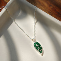 Blue Leaf Pendant for girls women | Anniversary Gift| Valentine's day Gift