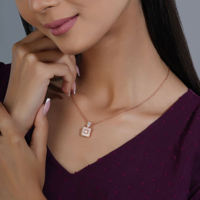 Rose Gold Pendant chaind for Girls Women | Anniversary Gift | Birthday Gift - Second Image