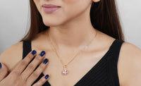 Classic Green stone pendant Anti Tarnish Anti Allergic chain girls women