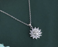 SIlver flower shaped chain |Birthday Gift | Anniversary Gift |