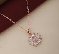 Rose Gold Flower Shaped pendant | Birthday Gift | Anniversary Gift |