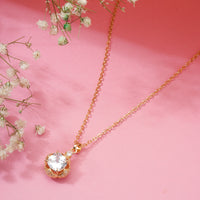 Classic Green stone pendant Anti Tarnish Anti Allergic chain girls women