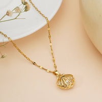 Gold Pearl Shell Pendant Chain for Girls Women|Stylish Chain for Every Occasion