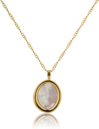 Gold Opal Circle Pendant Chain for Girls Women|Stylish Chain for Every Occasion