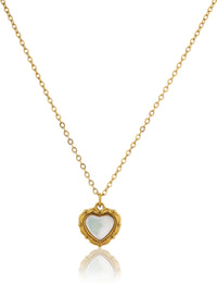 Gold Heart Opal Pendant Chain for Girls Women|Stylish Chain for Every Occasion