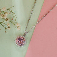 Sparkling Pink Anti Tarnish Anti Allergic chain girls women|Gift for Wife|