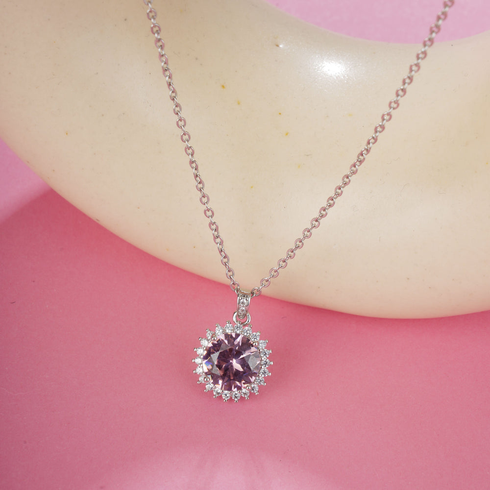 Sparkling Pink Anti Tarnish Anti Allergic chain girls women|Gift for Wife|
