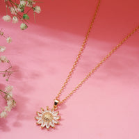 Gold Flower Shaped pendant for Girls Women| Birthday Gift | Anniversary Gift