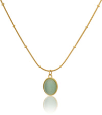 Royal Sapphire Opal Pendant Chain for Girls |Anniversary & Valentine's day Gift