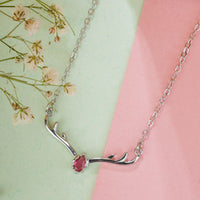 Pink Antler Pendant Chain for Girls Women|Birthday & Anniversary Gift|