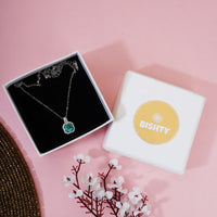 Purple Square Cut Pendant Chain for Girls Women|Birthday & Anniversary Gift|